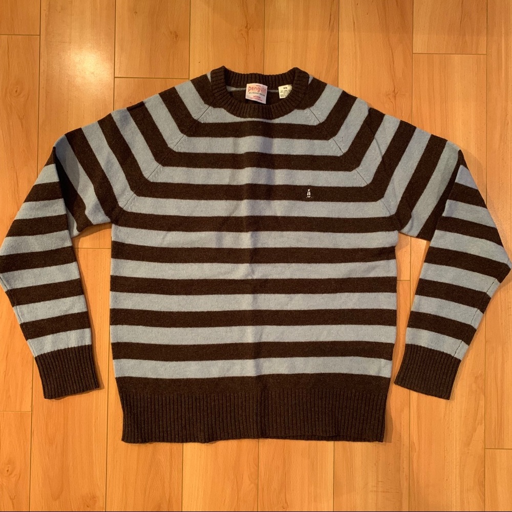 ORIGINAL PENGUIN wool crewneck stripe sweater